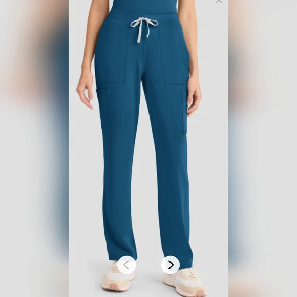 Cherokee Womens Carribean Blue Scrub Set - Picture 2 of 4